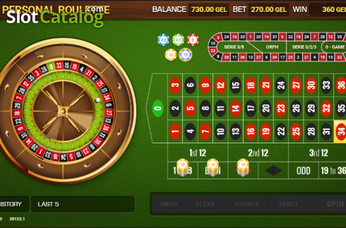 Скрин3. Personal Roulette слот