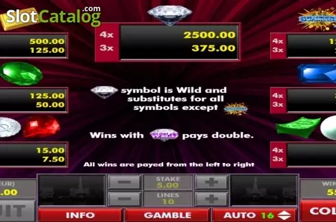 Скрин5. Diamonds (AlteaGaming) слот