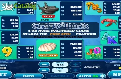 Скрин5. Crazy Shark (AlteaGaming) слот