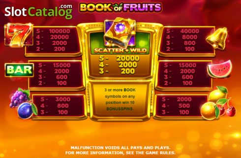 Скрин7. Book Of Fruits (Amatic Industries) слот