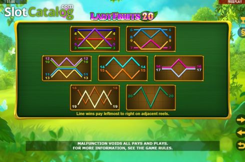 Скрин7. Lady Fruits 20 слот