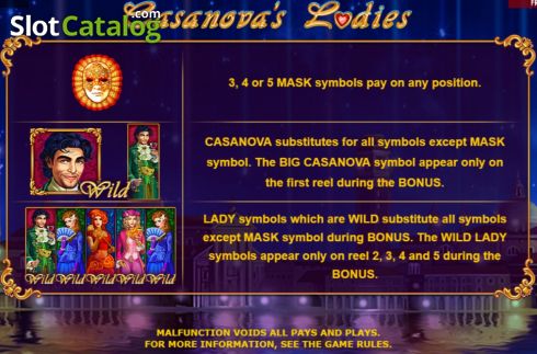 Скрин8. Casanovas Ladies слот