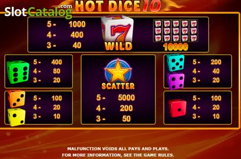 Скрин6. Hot Dice 10 (Amatic Industries) слот