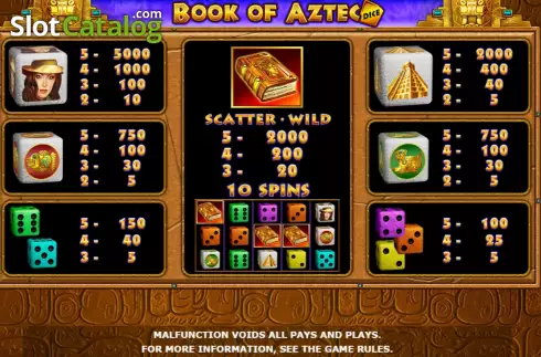 Скрин4. Book of Aztec Dice слот