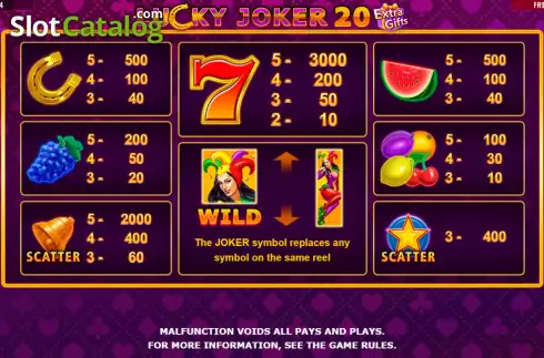 Скрин5. Lucky Joker 20 Extra Gifts слот
