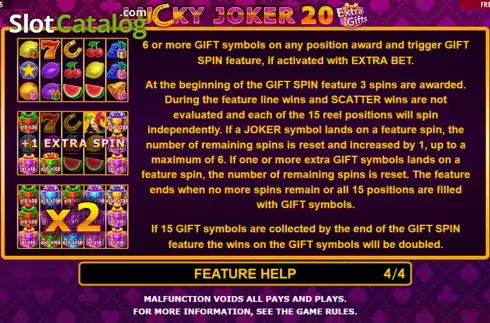 Скрин9. Lucky Joker 20 Extra Gifts слот