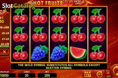 Скрин2. Hot Fruits 20 Extra Chillis слот