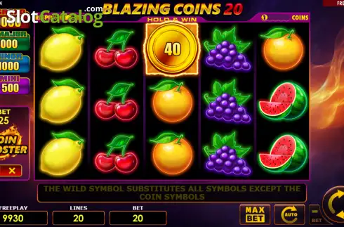Скрин2. Blazing Coins 20 Hold & Win слот