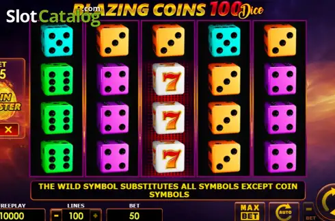 Скрин2. Blazing Coins 100 Dice слот