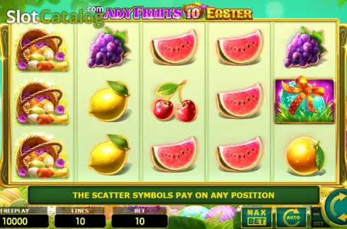 Скрин2. Lady Fruits 10 Easter слот
