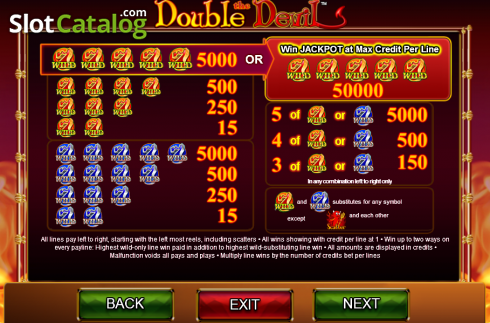 Скрин3. Double the Devil слот