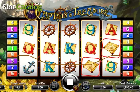 Скрин3. Captain's Treasure (Ameba) слот