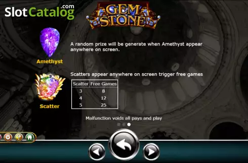 Скрин7. Gemstone (Ameba) слот