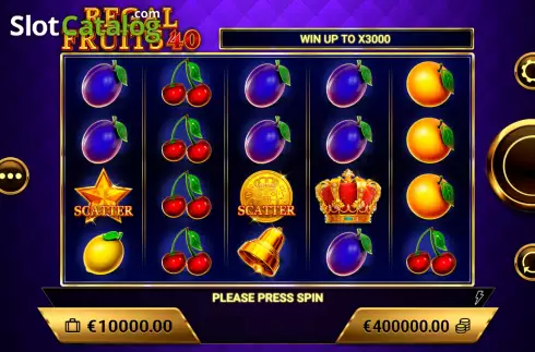 Скрин2. Regal Fruits 40 слот