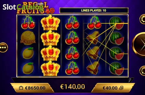 Скрин6. Regal Fruits 40 слот