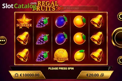 Скрин2. Regal Fruits 20 слот