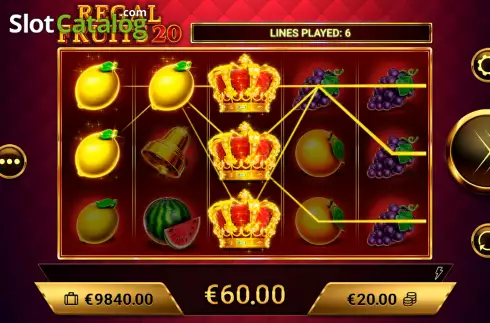 Скрин3. Regal Fruits 20 слот