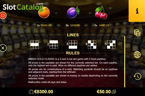 Скрин9. Amigo Gold Classic слот