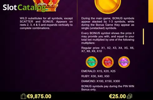 Скрин7. Regal Crown 25 слот