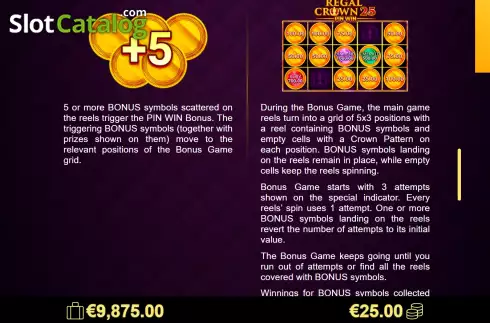 Скрин8. Regal Crown 25 слот