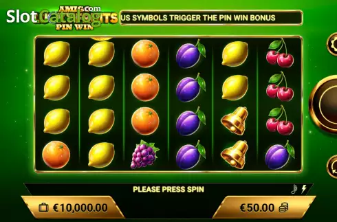 Скрин2. Amigo Lucky Fruits Pin Win слот