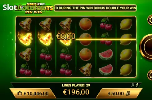 Скрин3. Amigo Lucky Fruits Pin Win слот