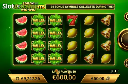 Скрин4. Amigo Lucky Fruits Pin Win слот