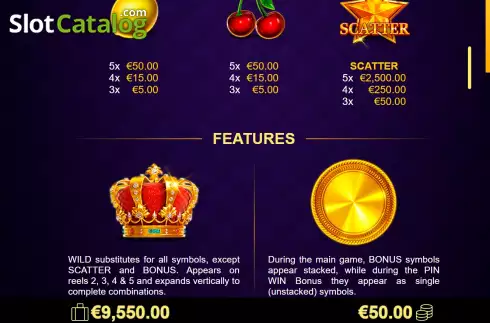 Скрин6. Regal Crown 50 Pin Win слот