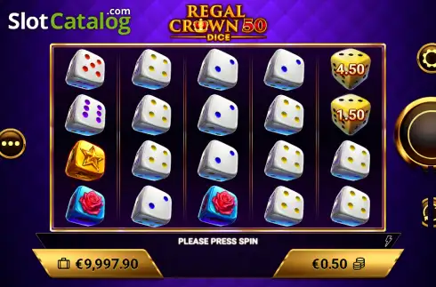 Скрин2. Regal Crown 50 Dice слот