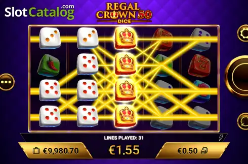 Скрин3. Regal Crown 50 Dice слот