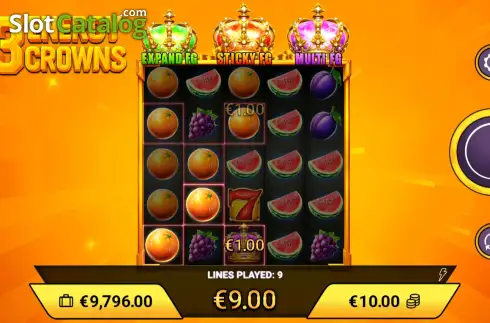 Скрин3. 3 Energy Crowns слот
