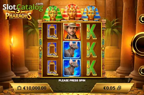 Скрин2. 3 Pharaohs слот