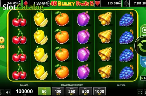 Скрин2. 40 Bulky Fruits 6 Reels слот