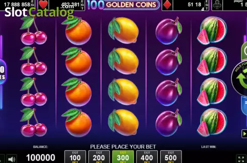 Скрин2. 100 Golden Coins слот