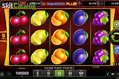 Скрин2. 5 Diamond Plus слот