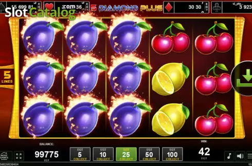 Скрин3. 5 Diamond Plus слот