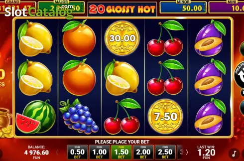 Скрин2. 20 Glossy Hot Golden Coins Link слот