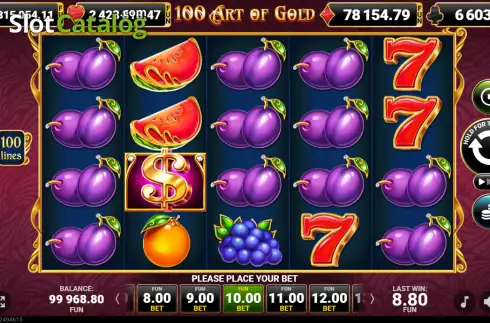 Скрин2. 100 Art of Gold слот