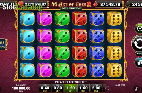 Скрин2. 40 Art of Gold 6 Reels Dice Edition слот