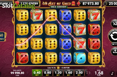 Скрин3. 40 Art of Gold 6 Reels Dice Edition слот