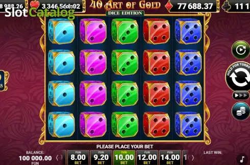 Скрин2. 40 Art of Gold Dice Edition слот