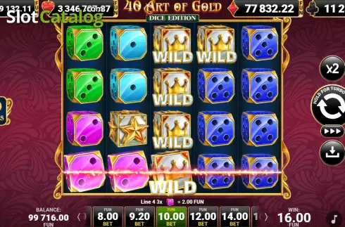 Скрин3. 40 Art of Gold Dice Edition слот