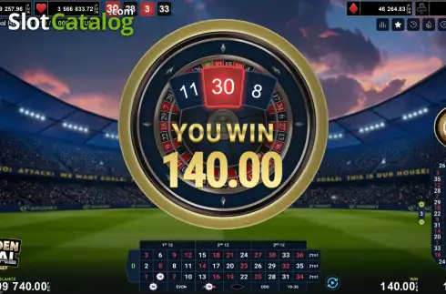 Скрин3. Golden Goal Roulette (Amusnet) слот