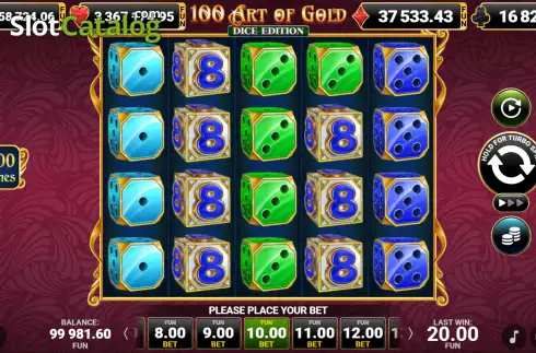 Скрин2. 100 Art of Gold Dice Edition слот