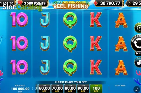 Скрин2. 20 Golden Coins: Reel Fishing слот