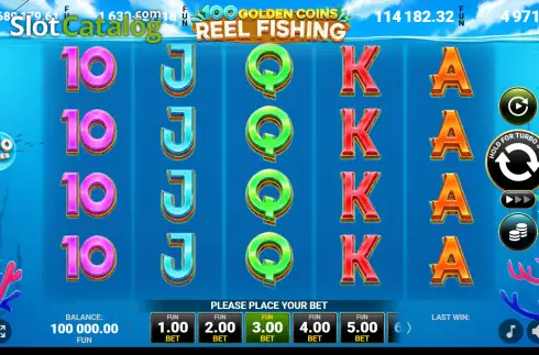 Скрин2. 100 Golden Coins: Reel Fishing слот