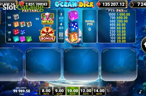 Скрин2. Ocean Dice слот