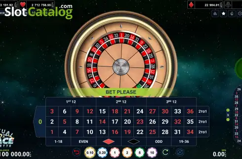 Скрин2. Virtual Space Roulette 120x слот