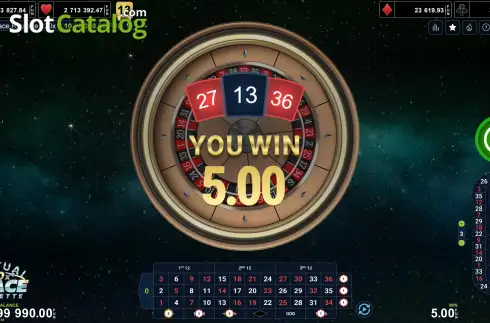 Скрин3. Virtual Space Roulette 120x слот