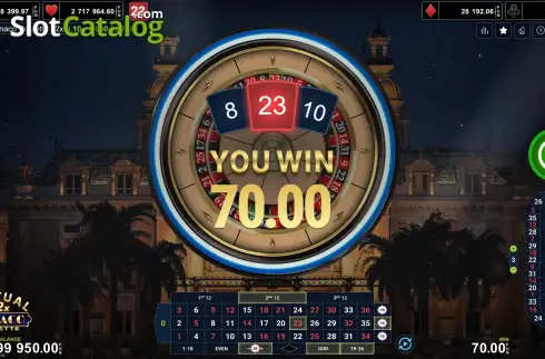 Скрин3. Virtual Monaco Roulette 72x слот